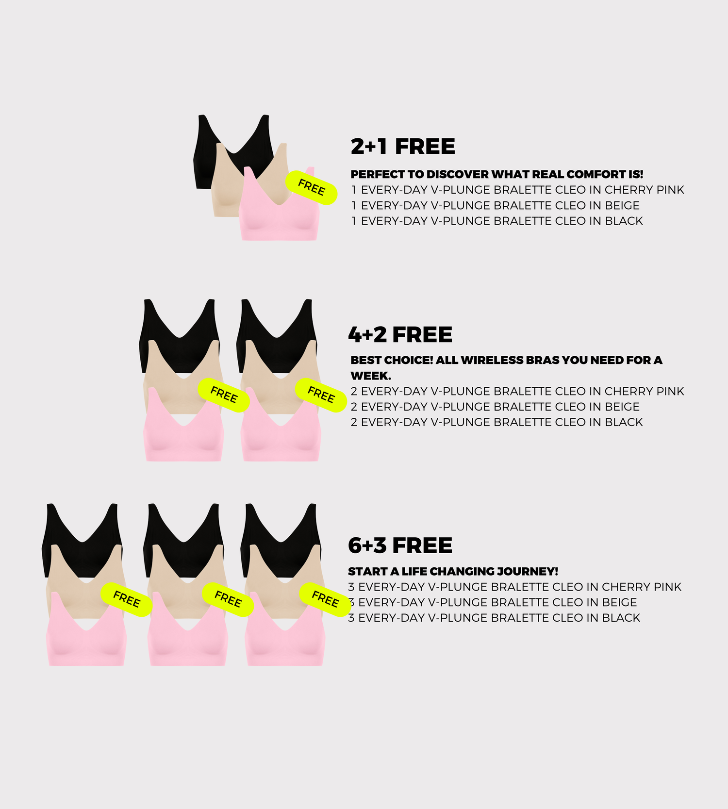 Every-day V-plunge Bralette Cleo