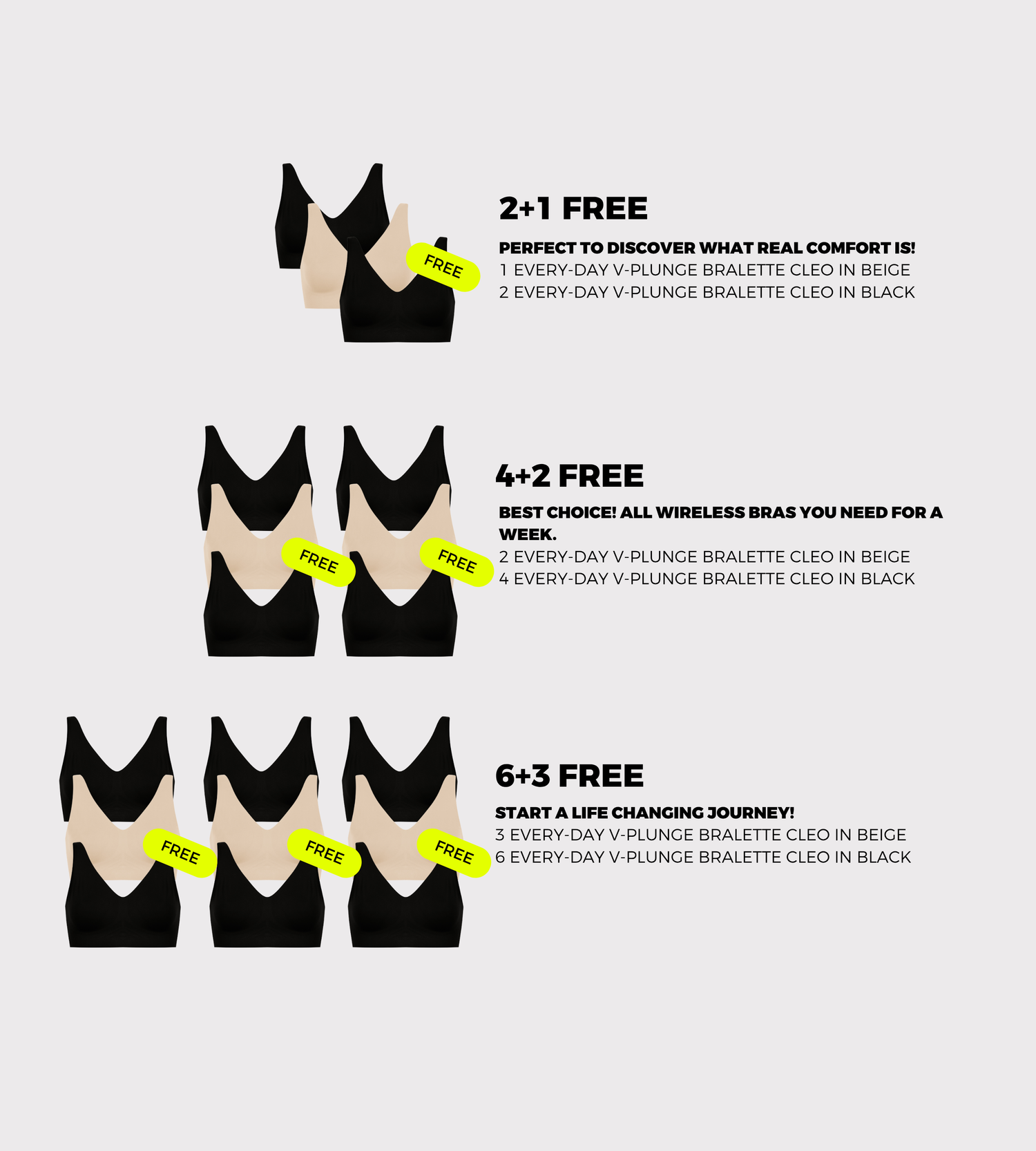Every-day V-plunge Bralette Cleo