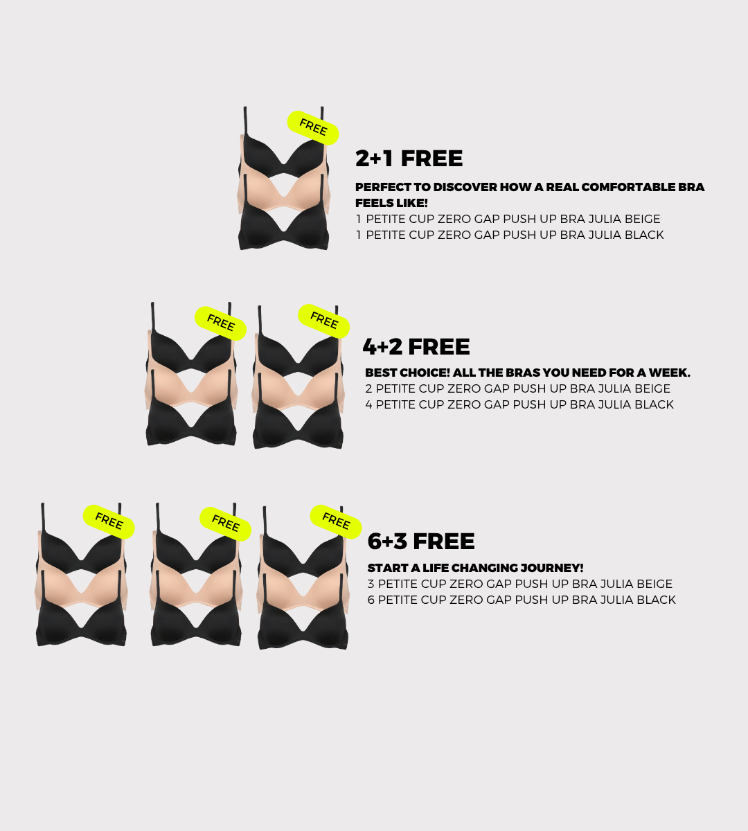 Zero Gap Push Up Bra Julia Set